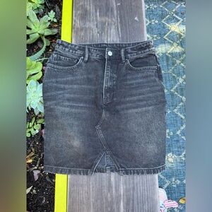 All Saints Charcoal Denim Skirt